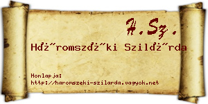 Háromszéki Szilárda névjegykártya